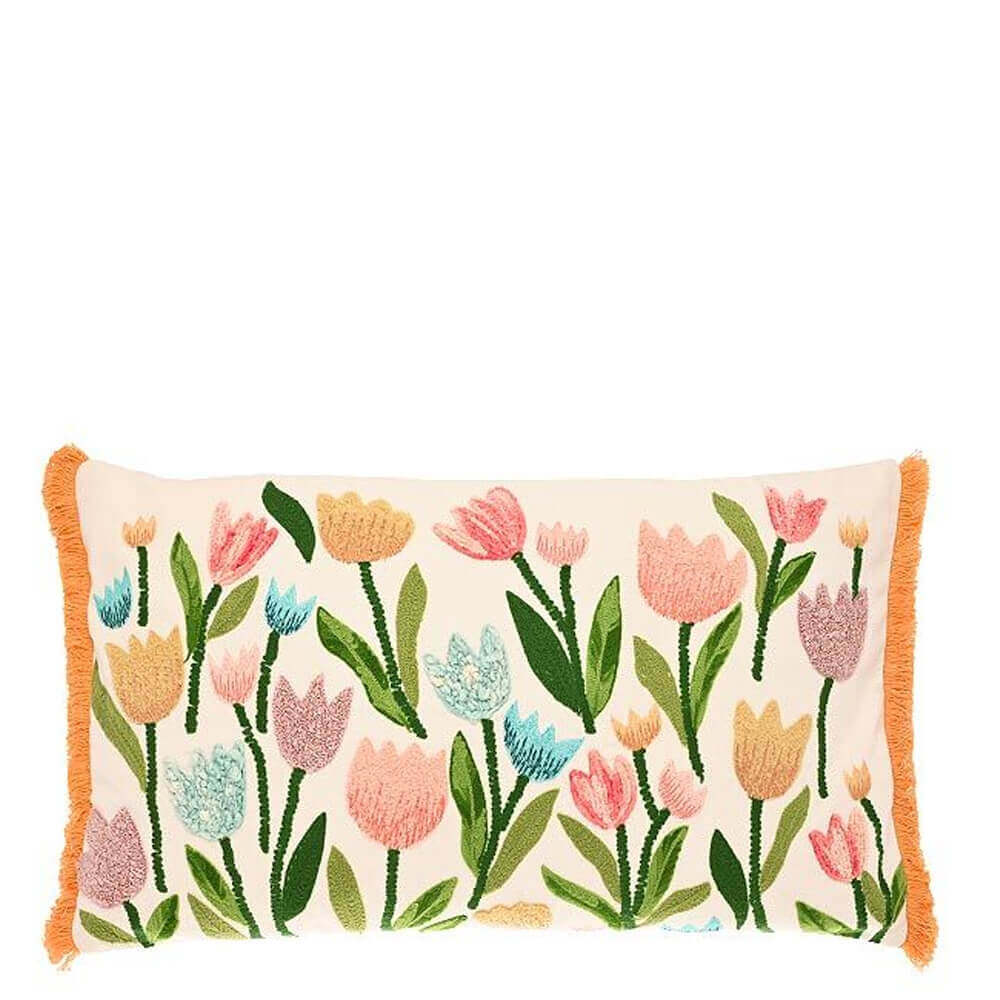 Walton & Co Embroidered Tulip Cushion